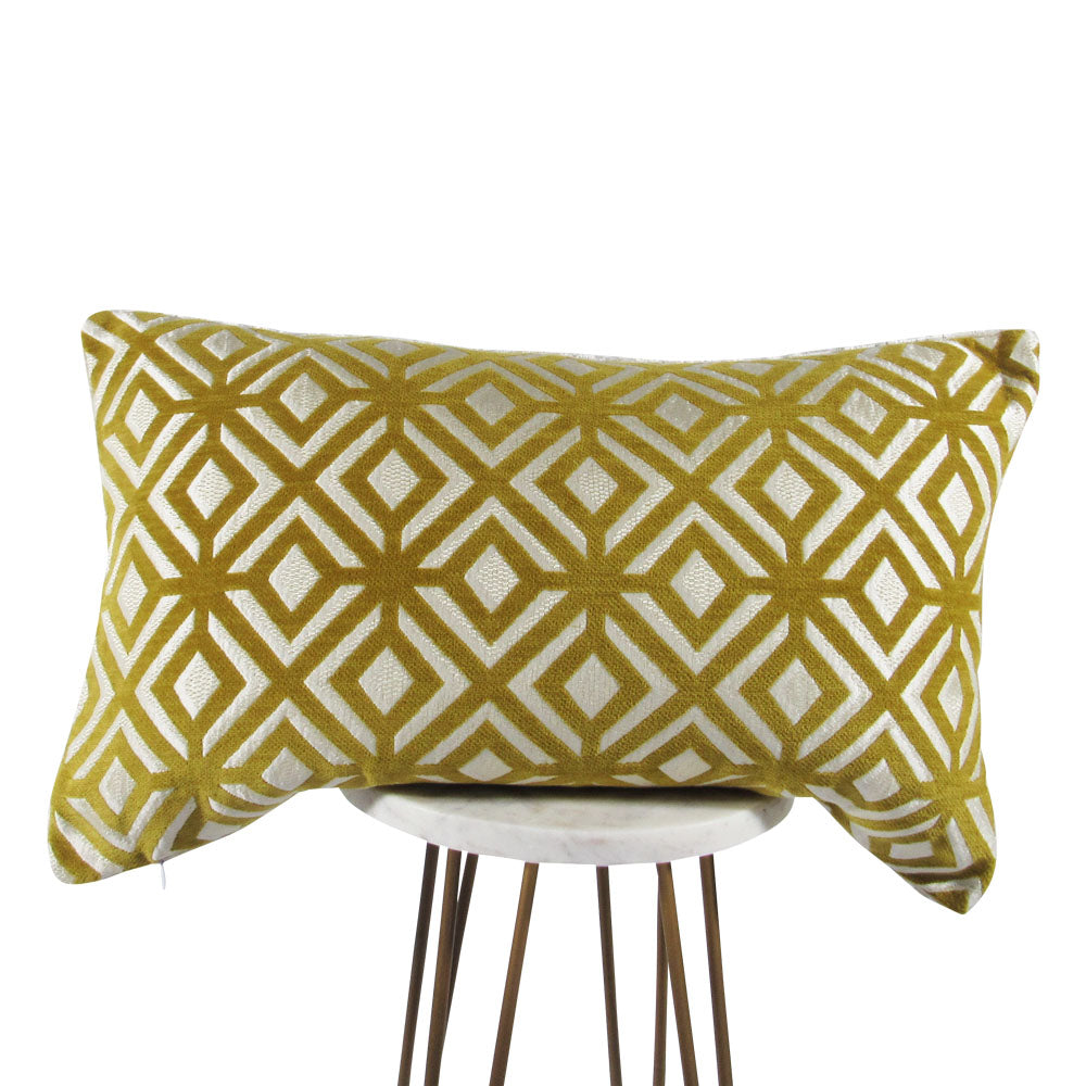 Amarillo Pillow | Geometric Pattern Decorative Throw Pillow Cover | Makena Decor