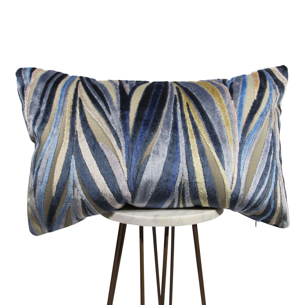 Blue Hue Pillow | Blue Lumbar Pillows | Makena Decor