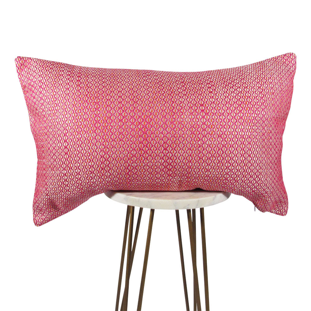 Fuchsia flair decorative throw pillow, lumbar pillw | Makena Decor