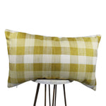 Golden Plaid Pillow
