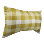 Golden Plaid Pillow