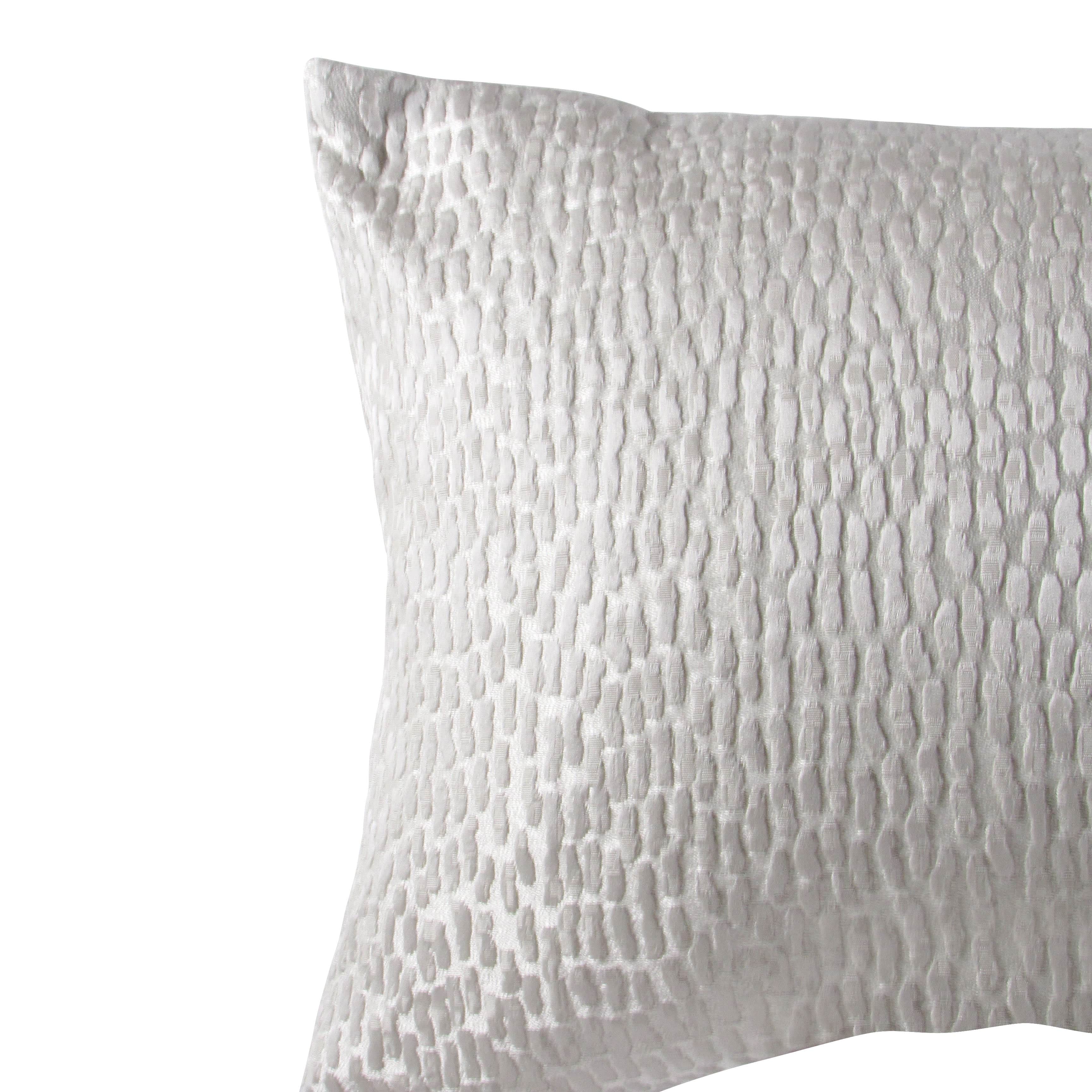 White throw pillow cover, 13x21 lumbar size.