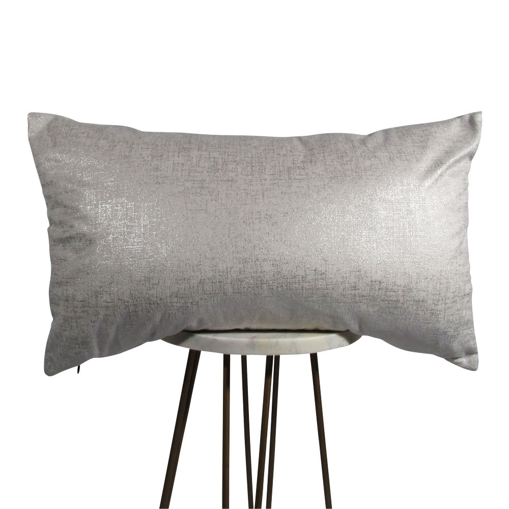 Metallic White Pillow | Shimmery White Decorative Throw Pillow Cover | Makena Decor