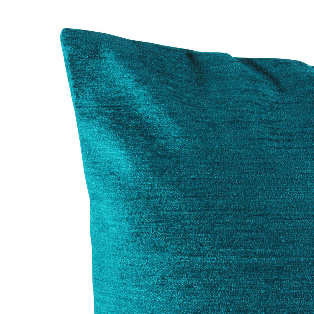 Peacock designer throw pillow | Makena Decor-upclose