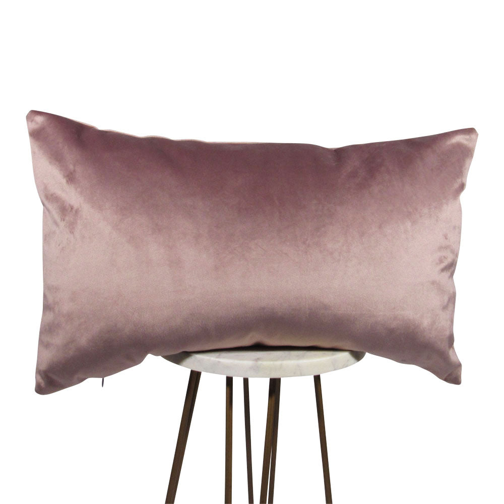 Soft pink lumbar throw pillow, front view | Makena Decor