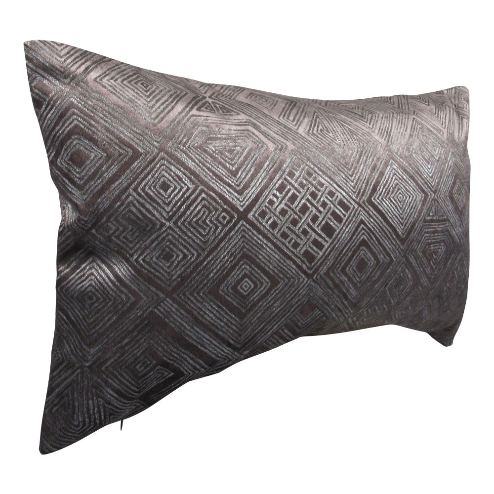 Lilac Maze throw pillow side profile view | Makena Decor